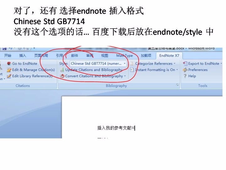 endnote 插入文献方法
